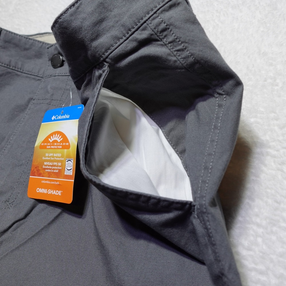 Columbia Flex ROC Pant Mens 40x30 Grey Straight Leg Omni-Shade AM0183-023 - Picture 8 of 11